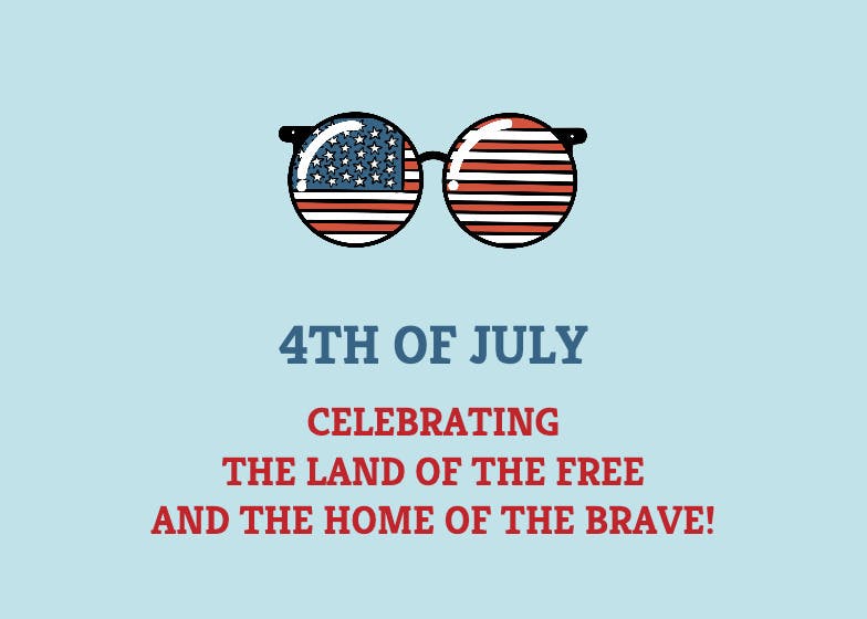 July 4th celebration - 4th of july greeting card