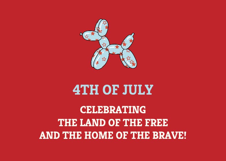 July 4th celebration - holidays card