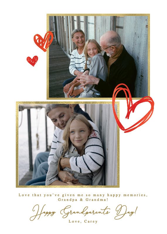 Just for you - grandparents day card