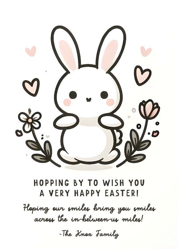 Just hopping - easter card