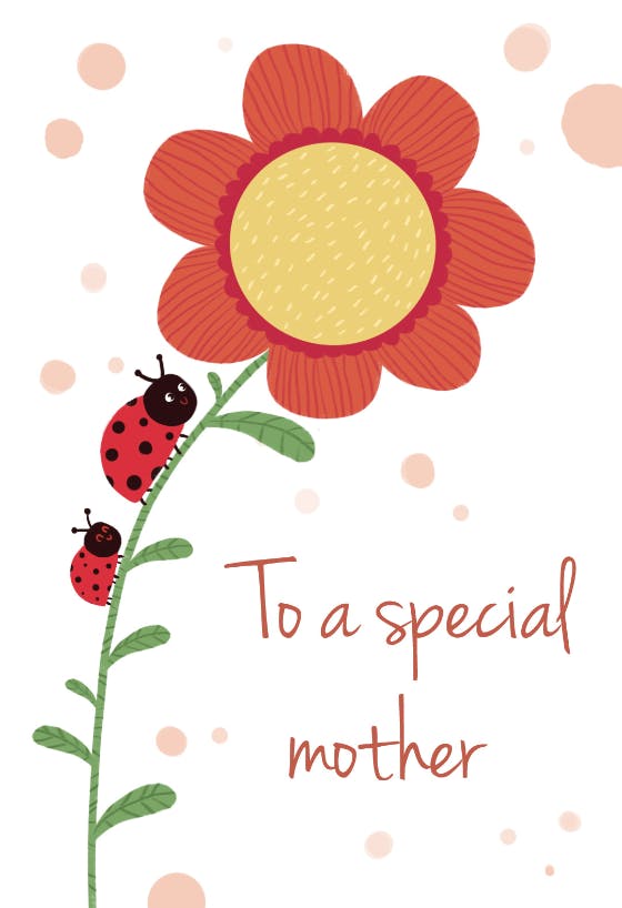 Ladybugs -  tarjeta del día de la madre
