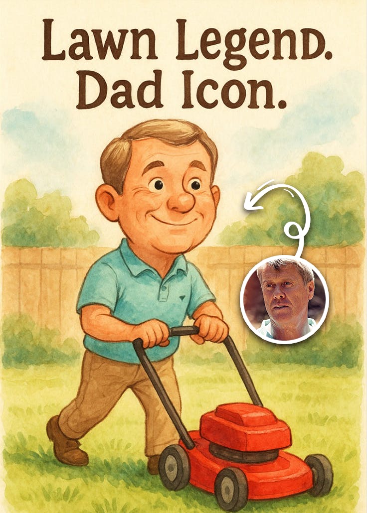 Lawn legend - tarjeta del día del padre