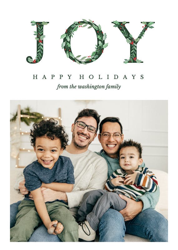 Leafy joy photo - christmas card