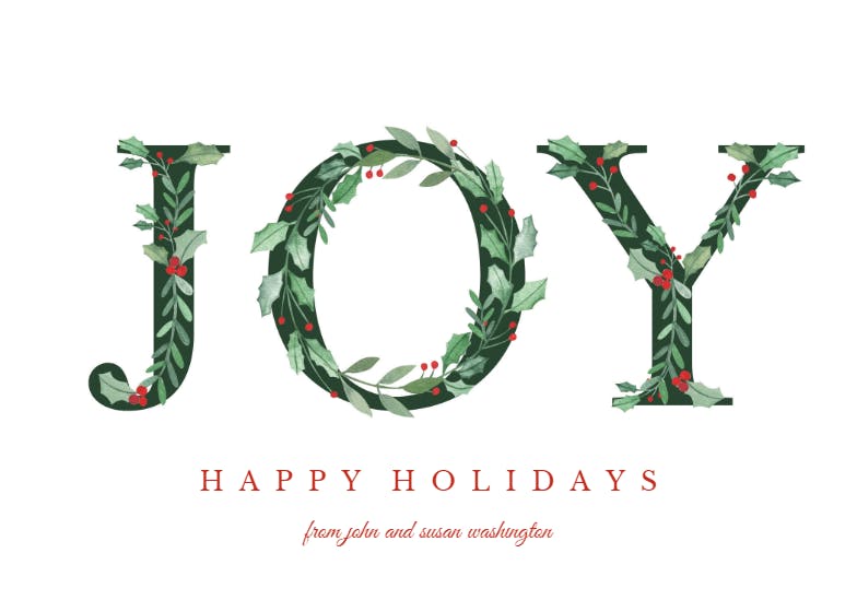 Leafy joy - holidays card