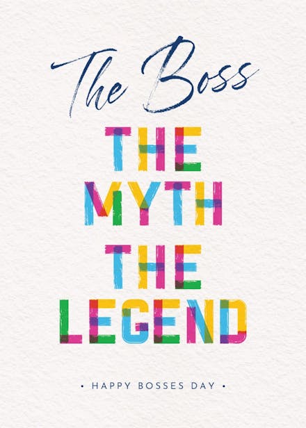 Legendary boss - holidays card