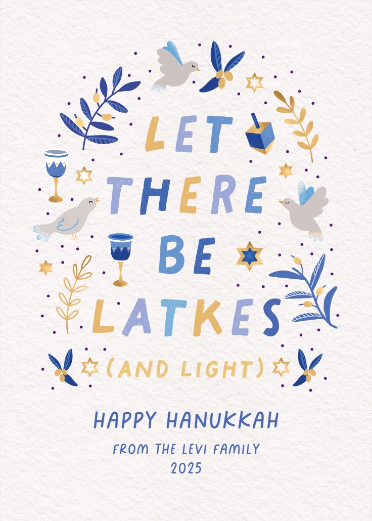 Let There Be Latkes - Hanukkah Card | Greetings Island