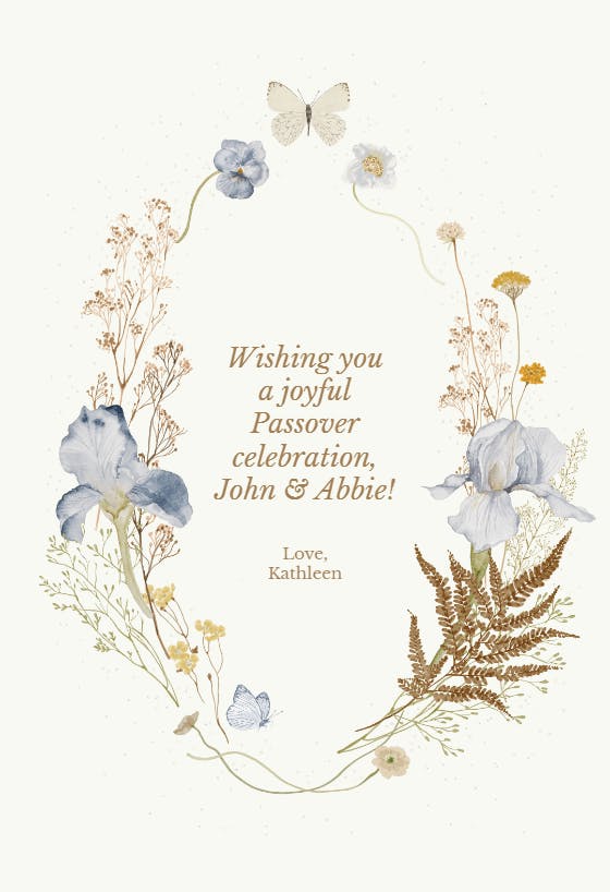 Life & beauty - passover card