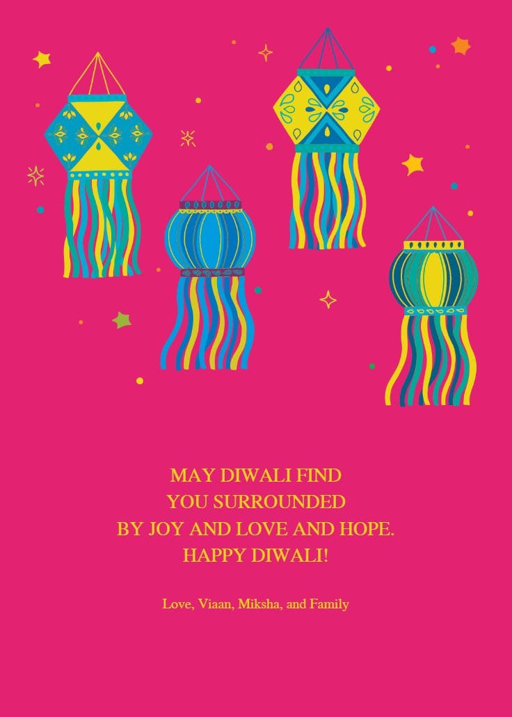 Light the diya - diwali card