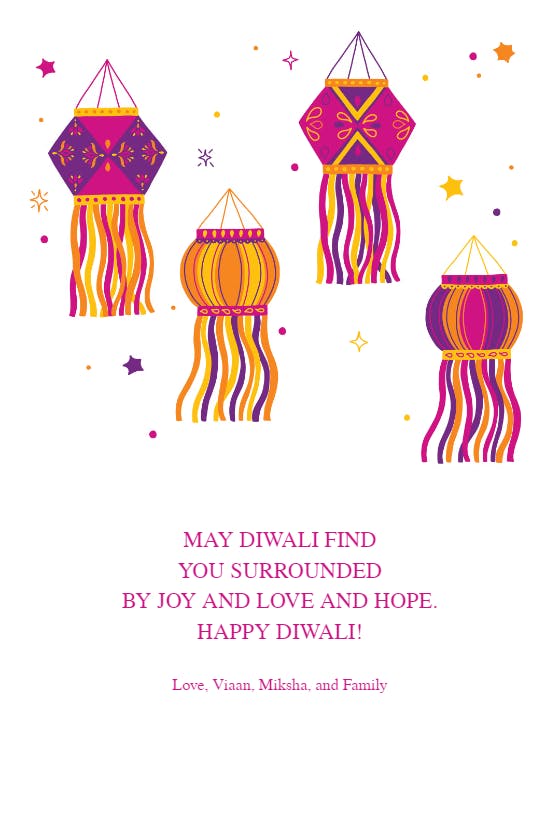Light the diya - diwali card