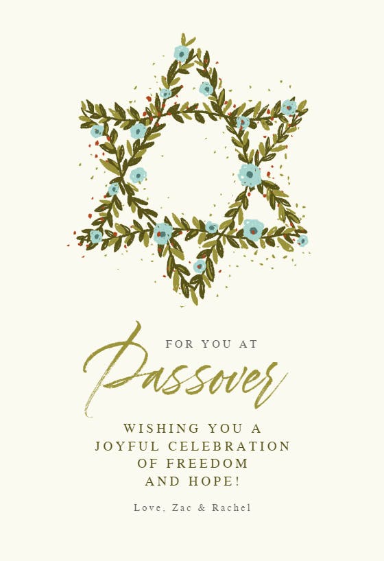 Living hope - passover card