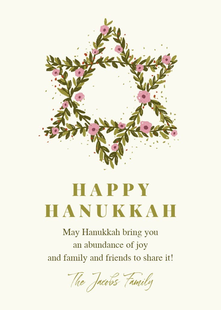 Living star - hanukkah card