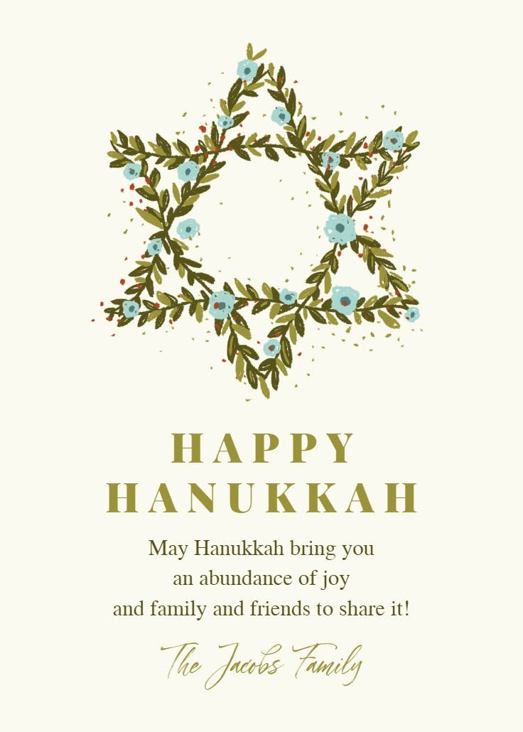 Living star - tarjeta de hannukah