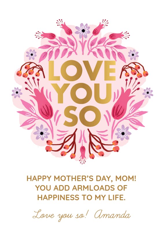Lotsa love - mother's day card