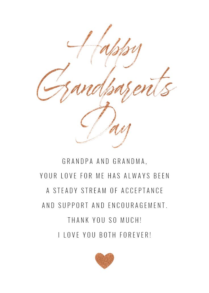Love 2 u - grandparents day card
