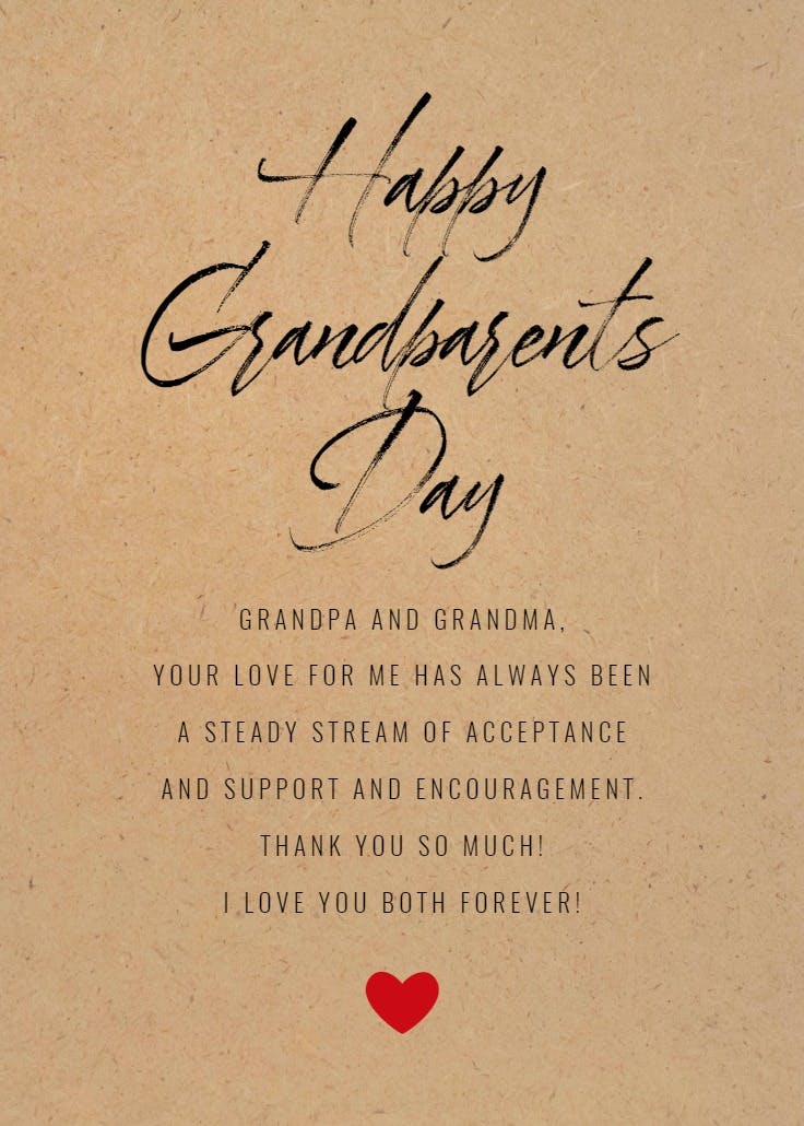 Love 2 u -  tarjeta para el día de los abuelos