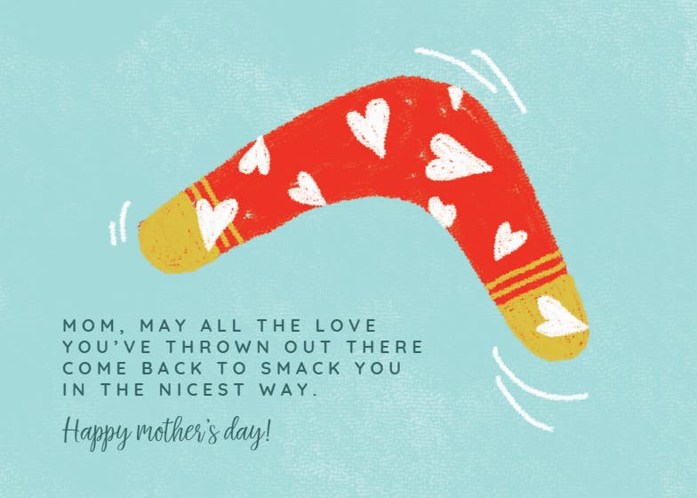 Love boomerang - mother's day card