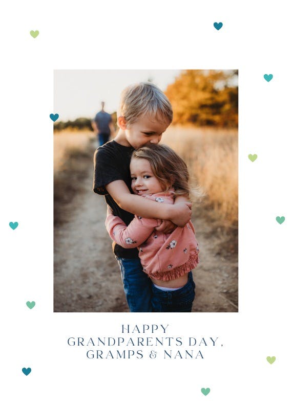 Love confetti -  tarjeta para el día de los abuelos