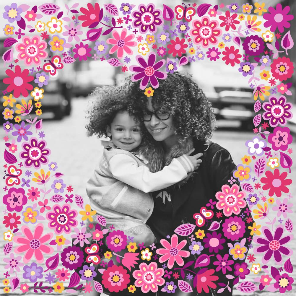 Love flowers -  tarjeta del día de la madre