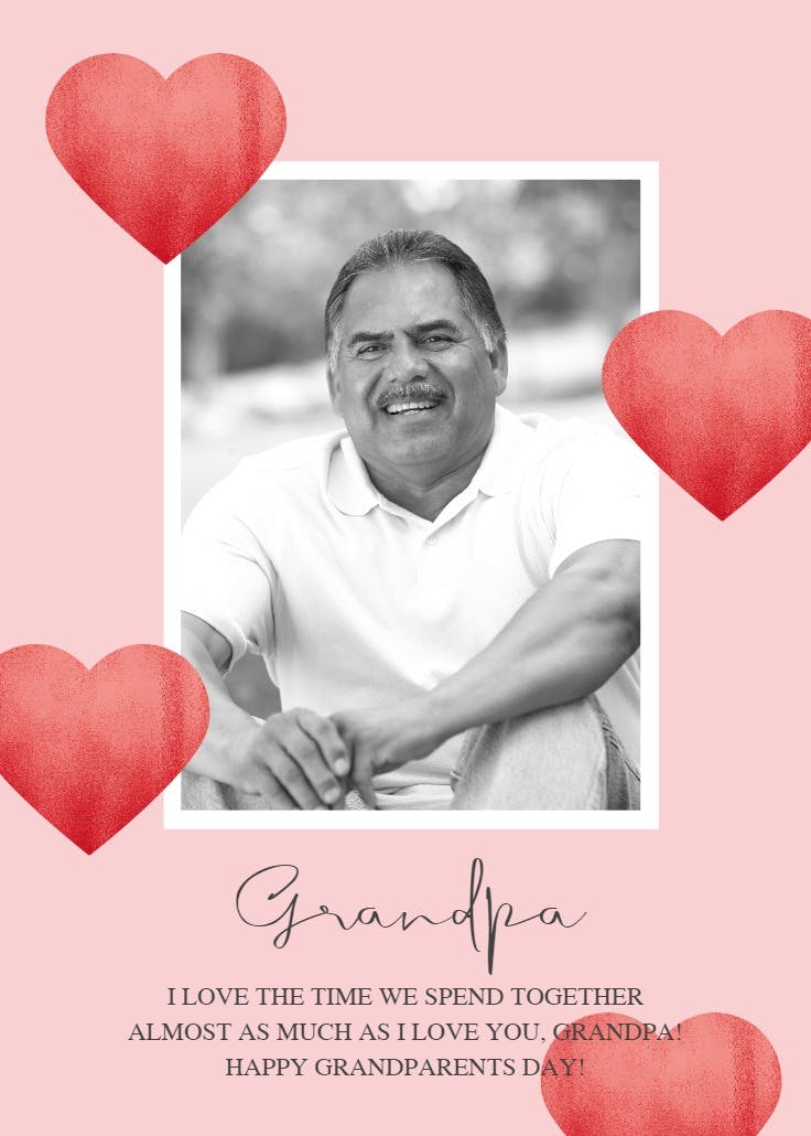 Love is golden - grandparents day card