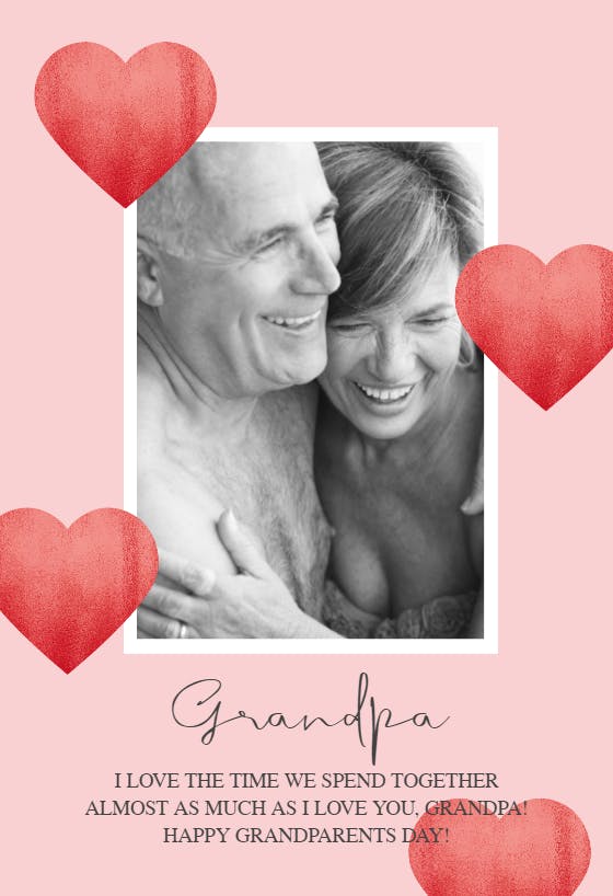 Love is golden -  tarjeta para el día de los abuelos