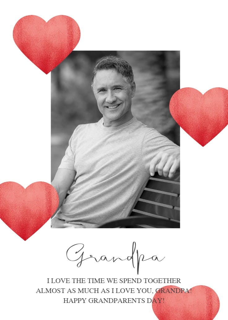 Love is golden - grandparents day card