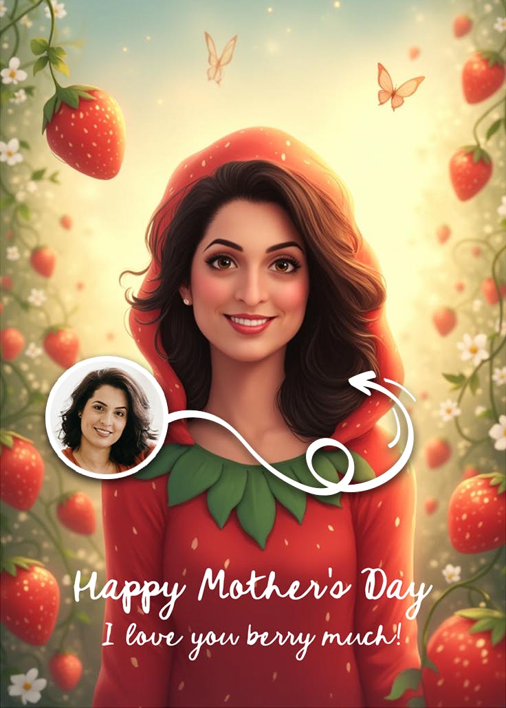 Love you berry much - mother's day card