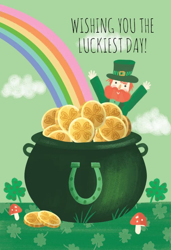 Luckiest day - st. patrick's day card