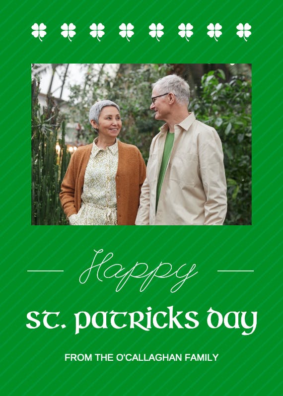 Lucky clovers - st. patrick's day card