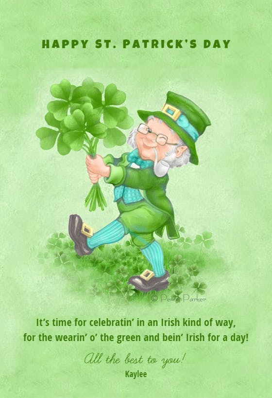Lucky leaves - st. patrick's day card