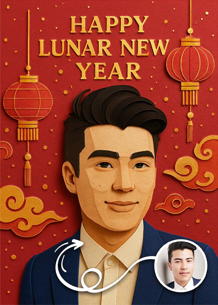 Lunar sparkles - lunar new year card