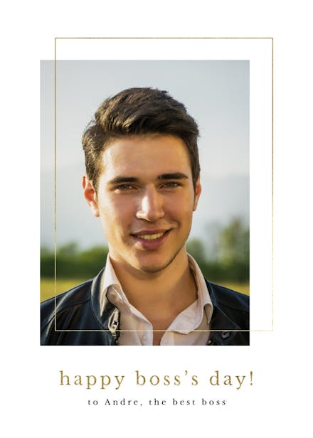 Lux photo frame - boss day card