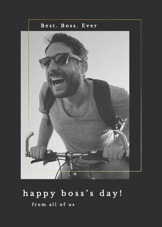 Lux photo frame - boss day card