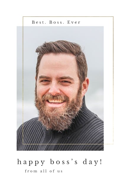 Lux photo frame - Boss Day Card