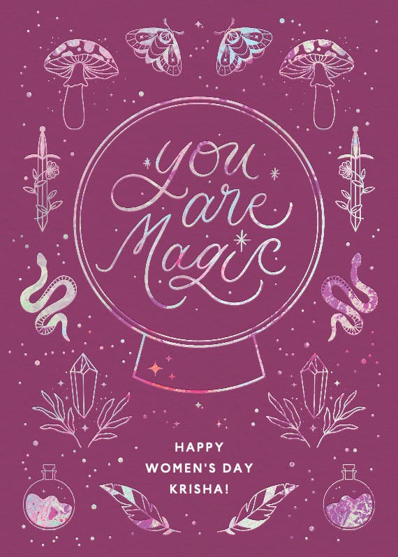 Magic frame -  free women's day card