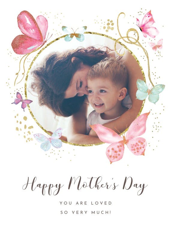 Magical butterflies photo - mother's day card