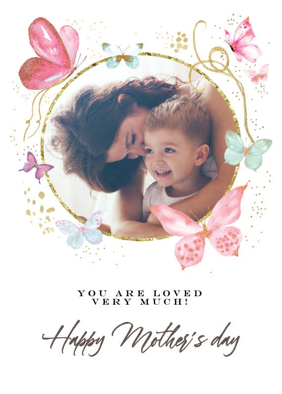 Magical butterflies photo -  tarjeta del día de la madre