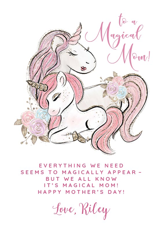 Magical Mom Mothers Day Card Greetings Island