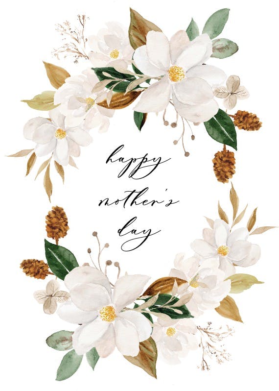 Magnolia blooms - tarjeta del día de la madre