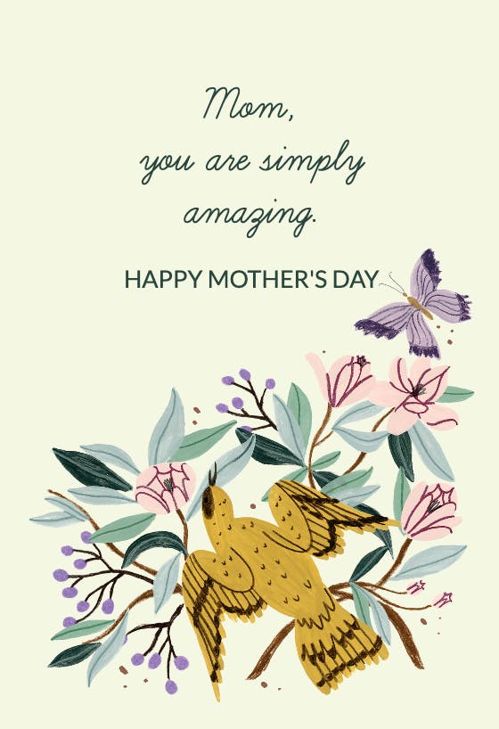 Magnolias -  tarjeta del día de la madre