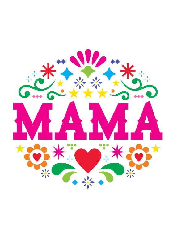 Mama fiesta -  tarjeta del día de la madre