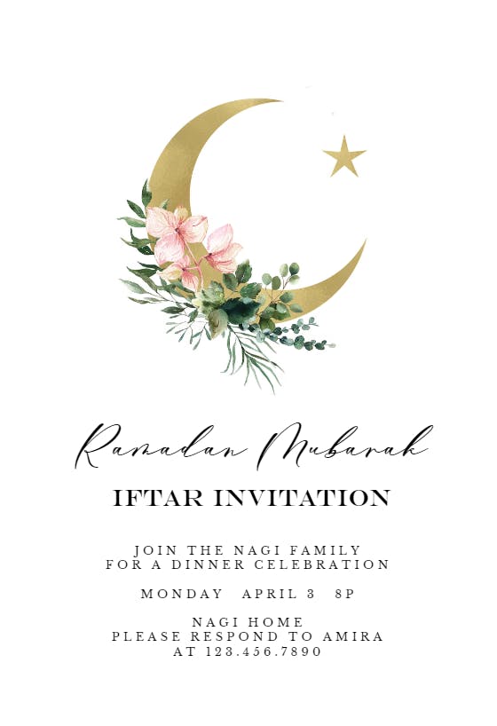 Meaningful meal - holidays invitation