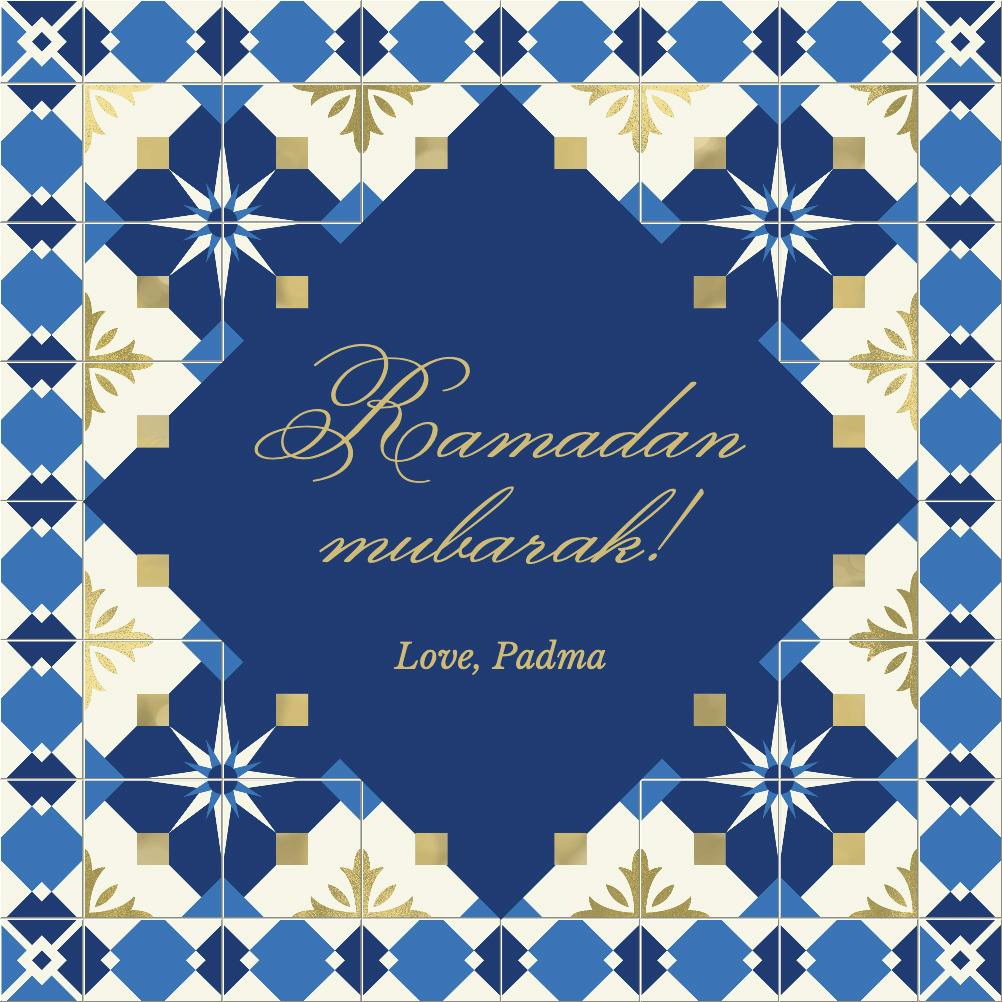 Mediterranean decor -  tarjeta de ramadán