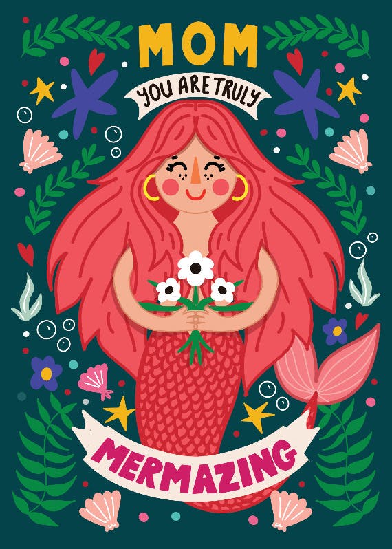 Mermazing - mother's day card