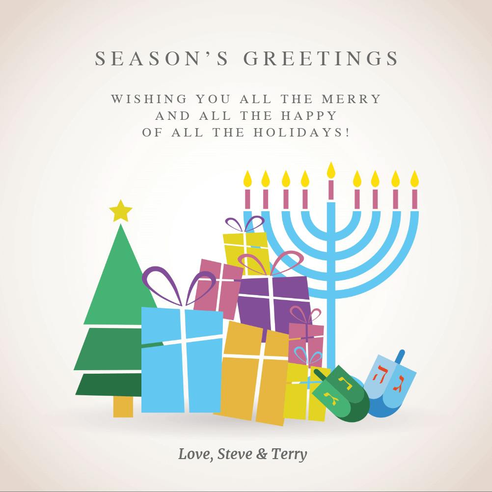 Merry happy - hanukkah card