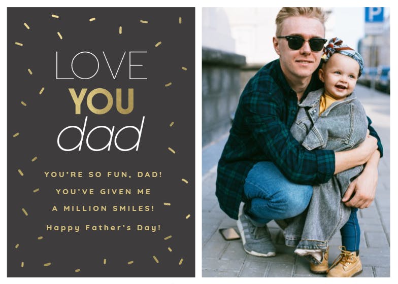 Miles of smiles - father's day card