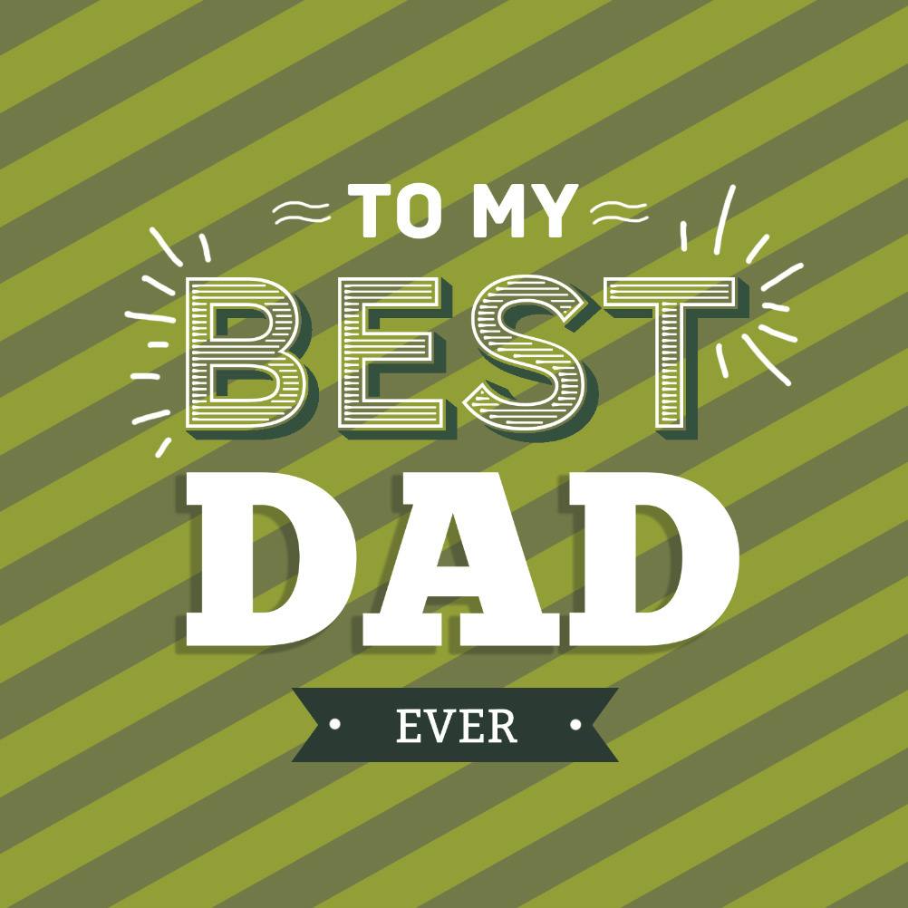 Mixed fonts best dad - holidays card