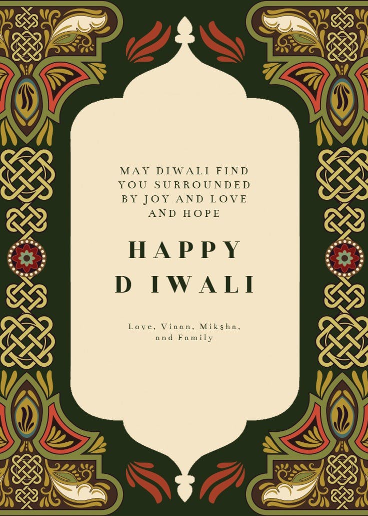 Mohabbat frame - diwali card