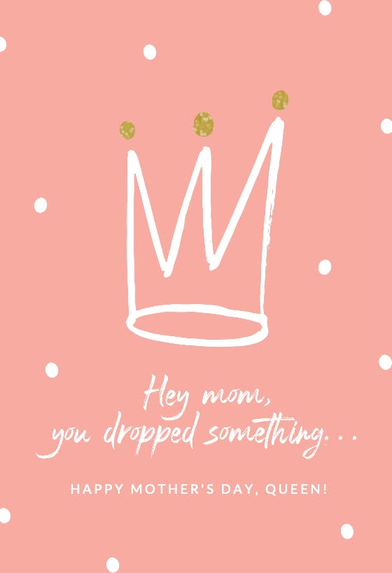 Mom's crown -  tarjeta del día de la madre