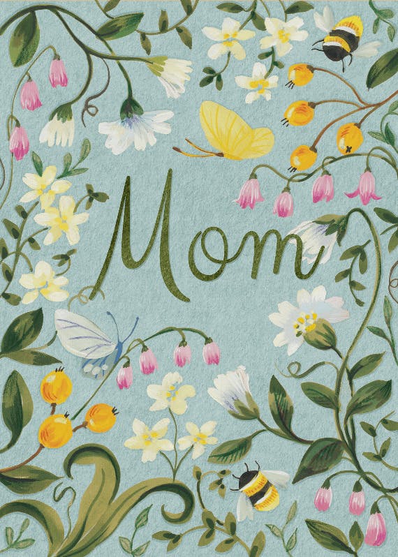 Mom's garden - holidays card