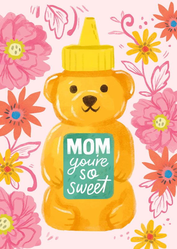 Mom you are so sweet -  tarjeta del día de la madre